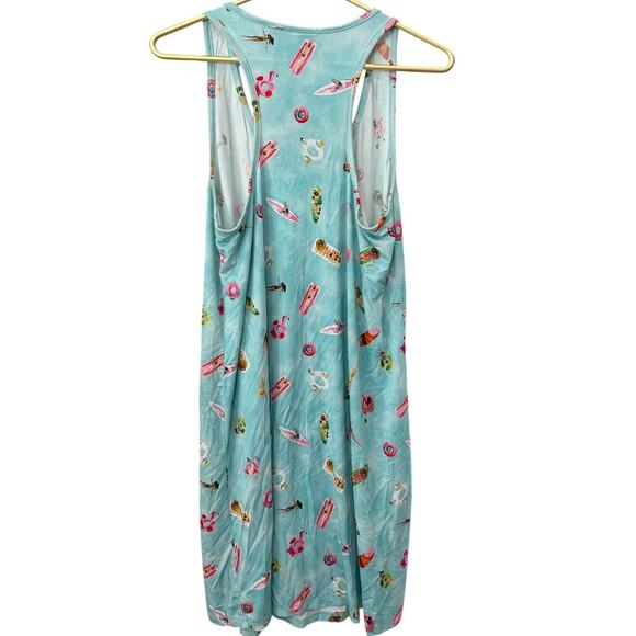 SOMA Blue Sleeveless Colorful Print Swim Coverup or Casual Dress M EUC - Picture 4 of 6